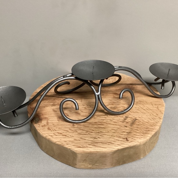 Metal / Iron Crafted Triple Candle Holder - Great Condition - Well Built - Picture 6 of 10